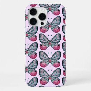 Coque iPhone 16 Pro Max Motif de papillon rose à aile de verre d'octobre