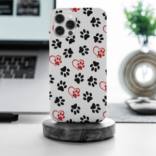 Coque iPhone 15 Pro Max Motif De Pâtes, Pâtes Noires, Pâtes Rouges, Coeurs