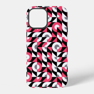 Coque iPhone 12 Motif de pépin sans couture vintage avec géométri