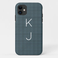 Coque iphone Motif de points bleu et noir mignon