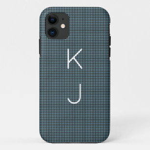 Coque iphone Motif de points bleu et noir mignon