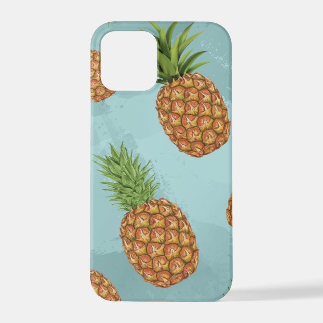 Coque iPhone Motif de pomme de pin aquarelle 2 (Verso)