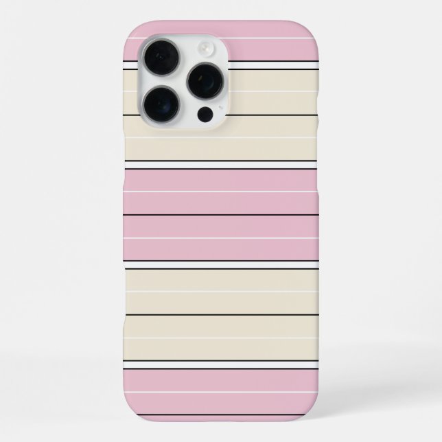 Coque iPhone Motif de rayure verticale à couleur douce Design (Verso)