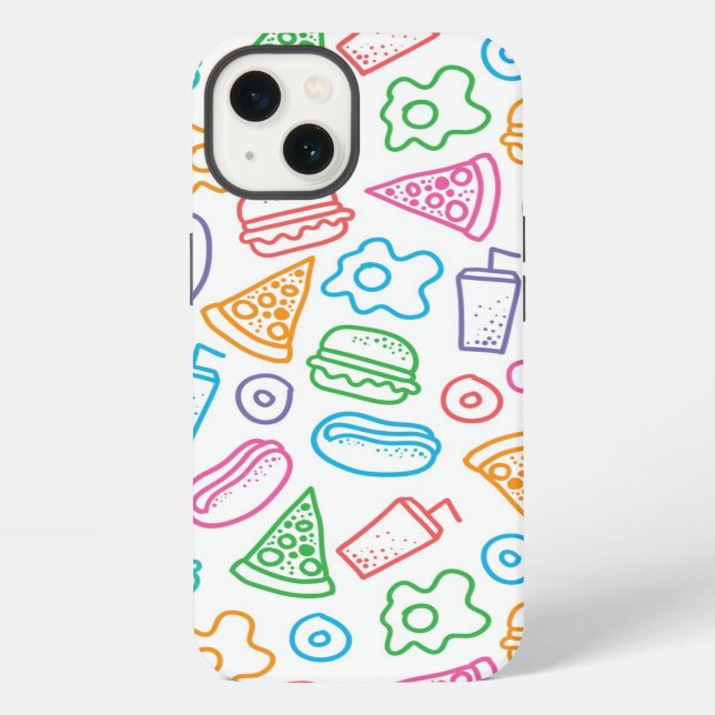 Coque iPhone Motif de restauration rapide (Verso)
