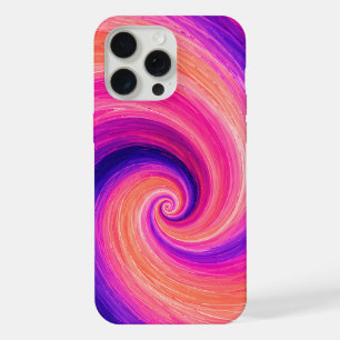 Coque iPhone 15 Pro Max Motif de spirale abstraite en peinture tourbillonn