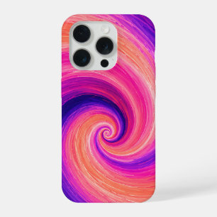Coque iPhone 15 Pro Motif de spirale abstraite en peinture tourbillonn