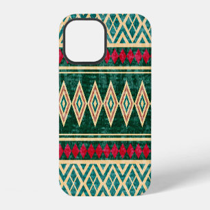 Coque iPhone 12 Motif de style africain géométrique Abstrait