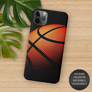 Coque iPhone 16 Pro Max Motif de texture de peau de ballon de basket-ball