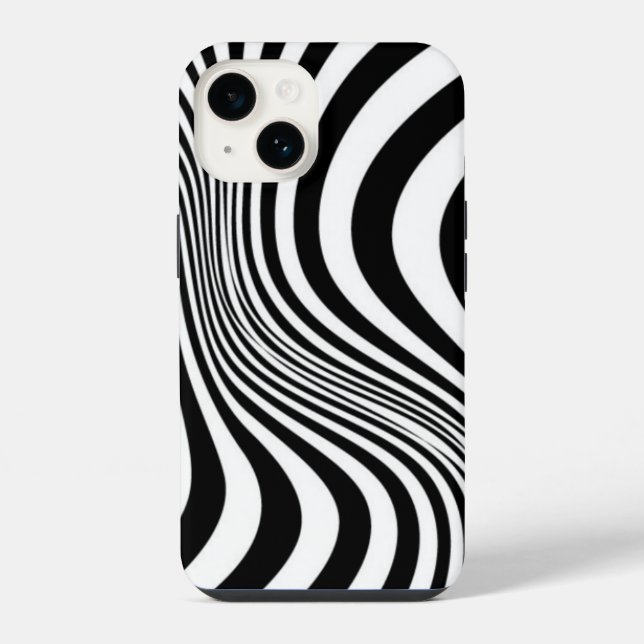 Coque iPhone Motif de texture d'impression de peau de zèbre (Verso)