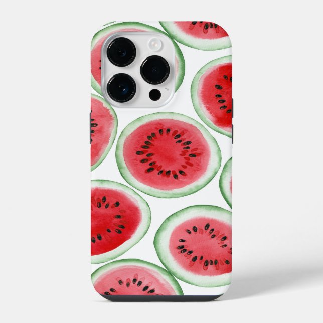 Coque iPhone Motif de tranches de pastèque (Verso)