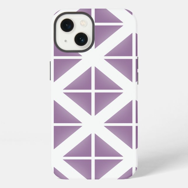 Coque iPhone Motif de triangle tendance violet (Verso)
