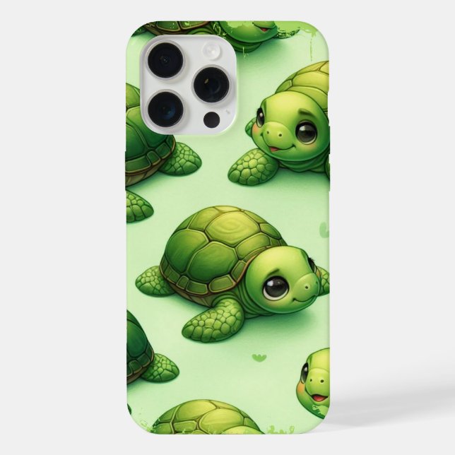 Coque iPhone Motif de Turtles joyeux (Verso)