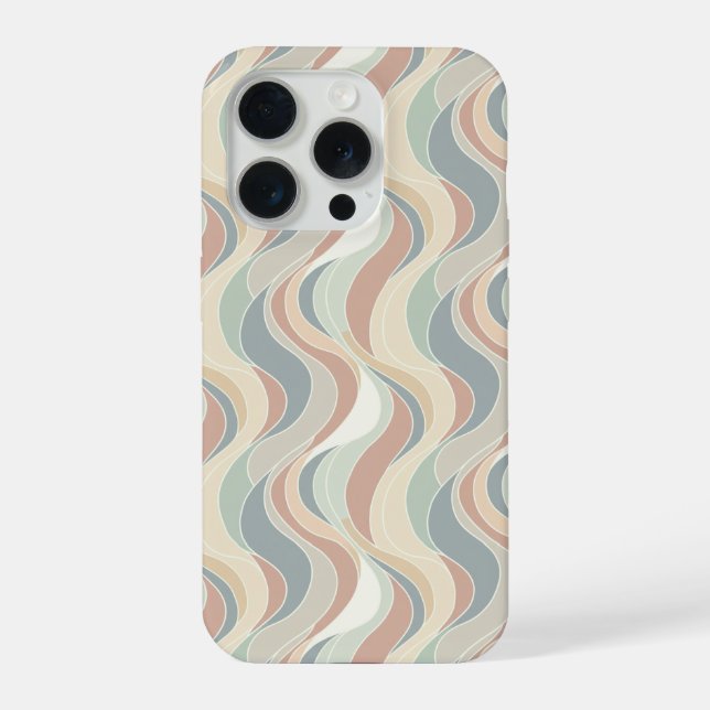 Coque iPhone Motif de vague abstrait (Verso)