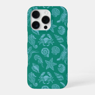 Coque iPhone 16 Pro Motif de vie océanique - Esthétique de la mer 