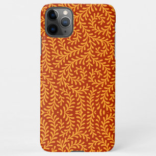 Coque iPhone 11Pro Max Motif de vigne feuillue jaune doré