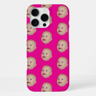 Coque iPhone 16 Pro Max Motif de visage de bébé personnalisé Photo de bébé