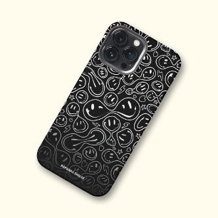 Etui iPhone 13 Pro Max Motif de visage souriant Modern Smile Nom personna