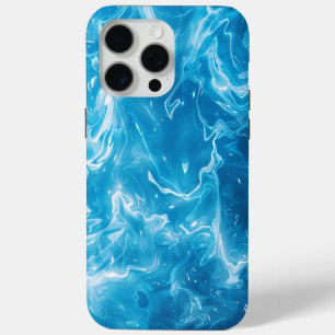 Coque iPhone 15 Pro Max Motif d'eau de piscine bleu aqua