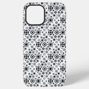 Coque iPhone 12 Pro Max Motif décoratif arabesque noir blanc mignon