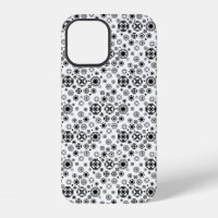 Motif décoratif arabesque noir blanc mignon