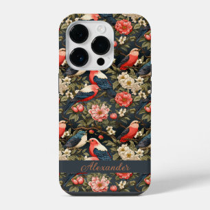 Coque Pour iPhone 14 Plus Motif décoratif élégant Oiseaux & Fleurs Nom