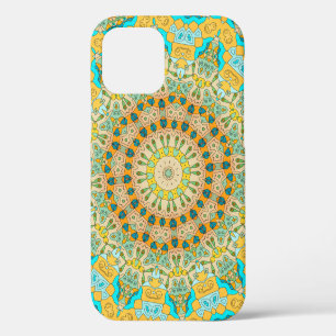Coque iPhone 12 motif décorative vintage. Islam, arabe, indien,