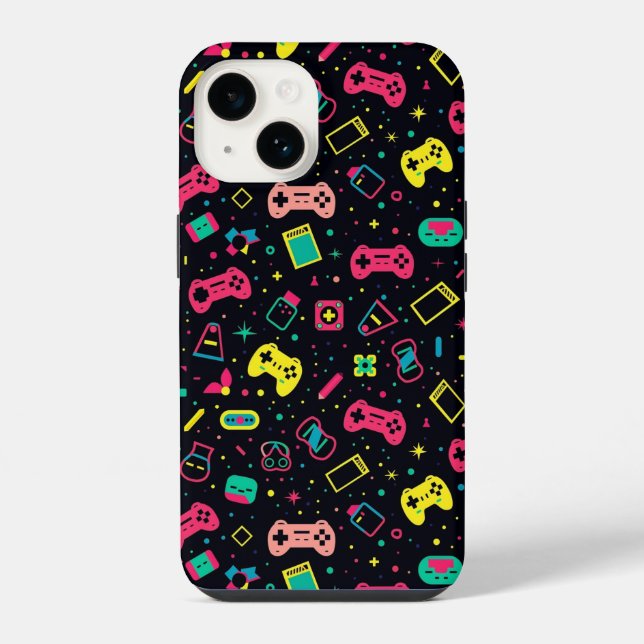 Coque iPhone Motif des contrôleurs de jeu vidéo (Verso)