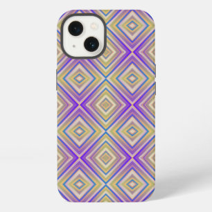 Etui iPhone 13 Motif diamant alternatif Indigo Purple