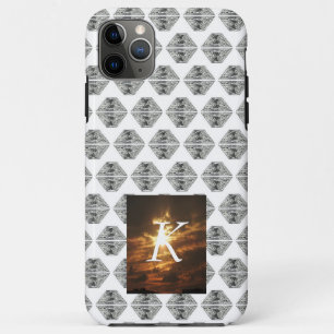 Coque iphone Motif diamant Gemstone Initial