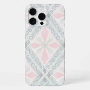 Coque iPhone 16 Pro Max Motif diamant pastel vert et rose