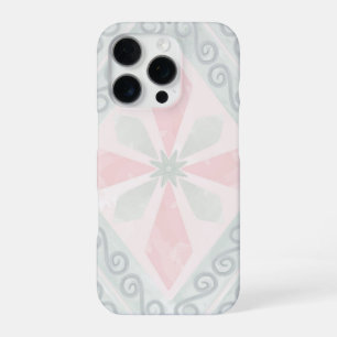 Coque iPhone 16 Pro Motif diamant pastel vert et rose
