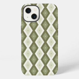 Etui iPhone 13 Motif diamant vert olive Coque-coque iphone Mate