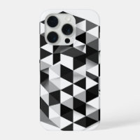 Motif d'illusion monochrome de cube géométrique 3D