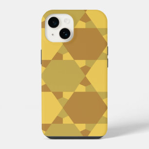 Coque Pour iPhone 14 Motif d'illusion optique étoile Brown de sable