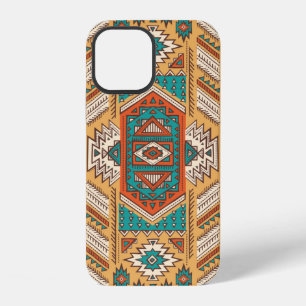 Coque iPhone 12 Motif d'illustration tribale ethnique vintage sans