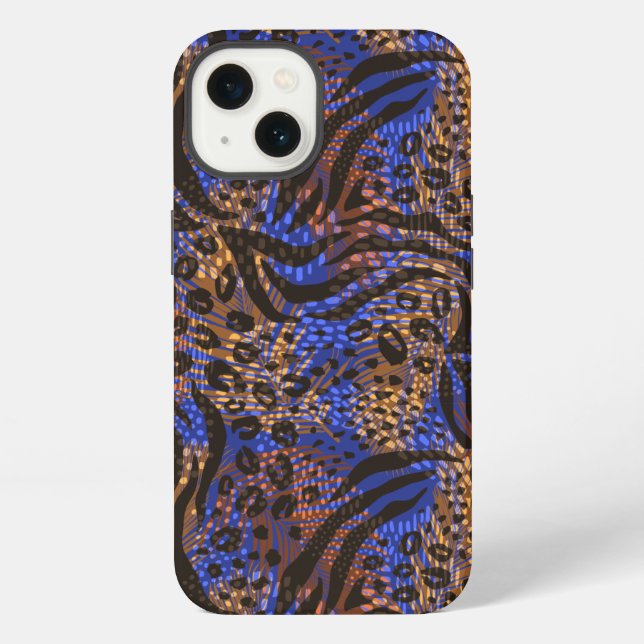 Coque iPhone Motif d'impression Leopard et Zebra (Verso)