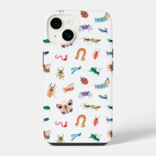 Coque Pour iPhone 14 Motif d'insecte coloré mignon