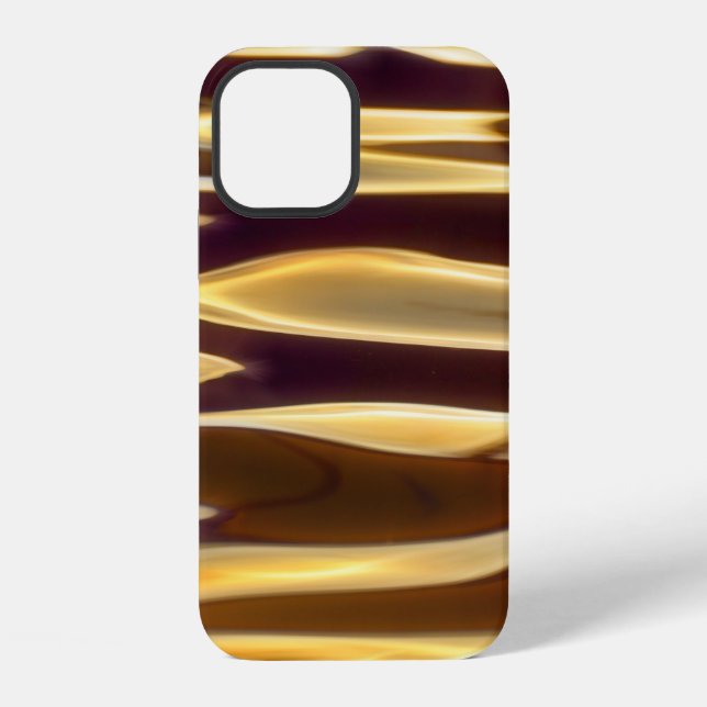 Coque iPhone Motif doré abstrait de bureau (Verso)