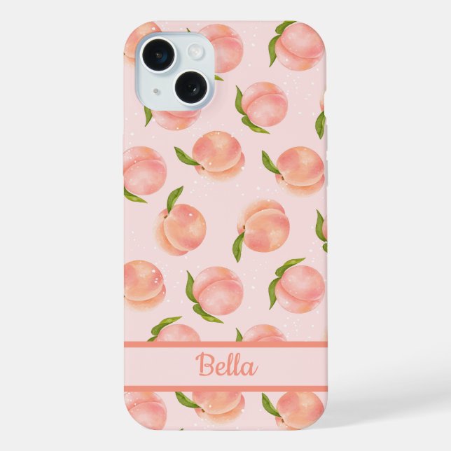 Coque iPhone Motif douce pêche d'été (Verso)