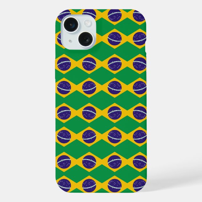 Coque iPhone Motif du drapeau brésilien (Verso)