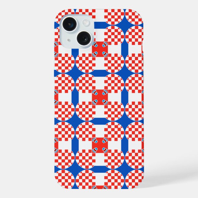 Coque iPhone motif du drapeau de la Croatie (Verso)