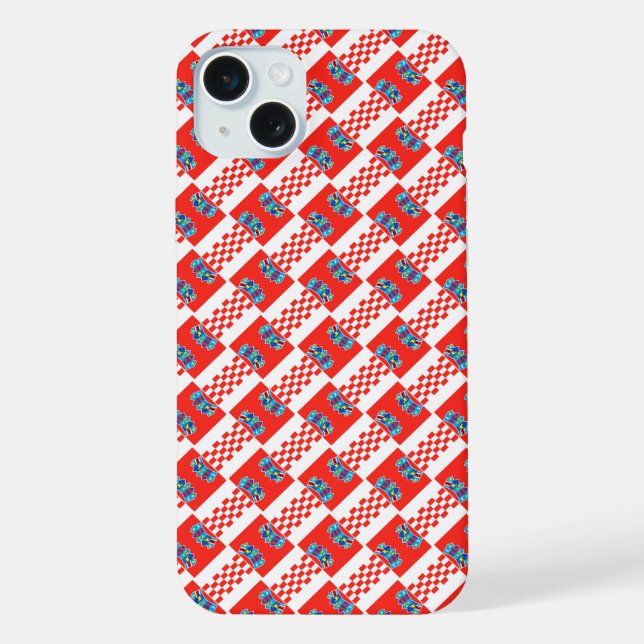 Coque iPhone motif du drapeau de la Croatie (Verso)