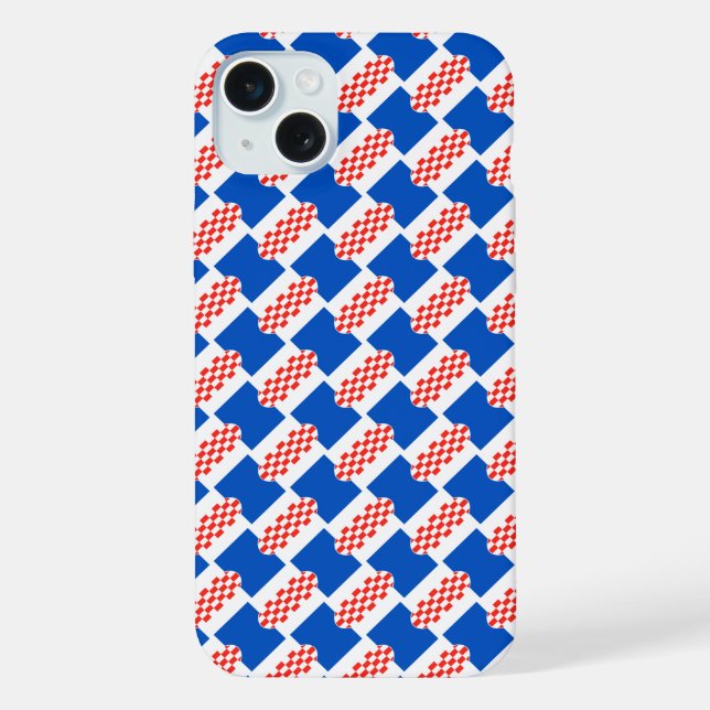 Coque iPhone motif du drapeau de la Croatie (Verso)