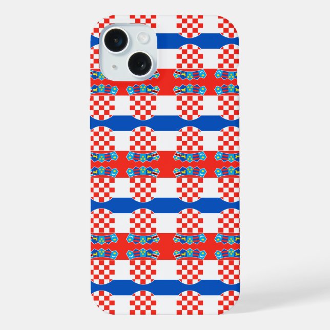 Coque iPhone motif du drapeau de la Croatie (Verso)