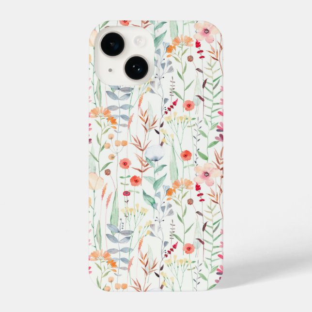 Coque iPhone Motif du jardin de fleurs Pastel (Verso)
