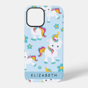 Coque iPhone 12 Pro Motif D'Unicornes, De Bonnes Unicornes, Votre Nom