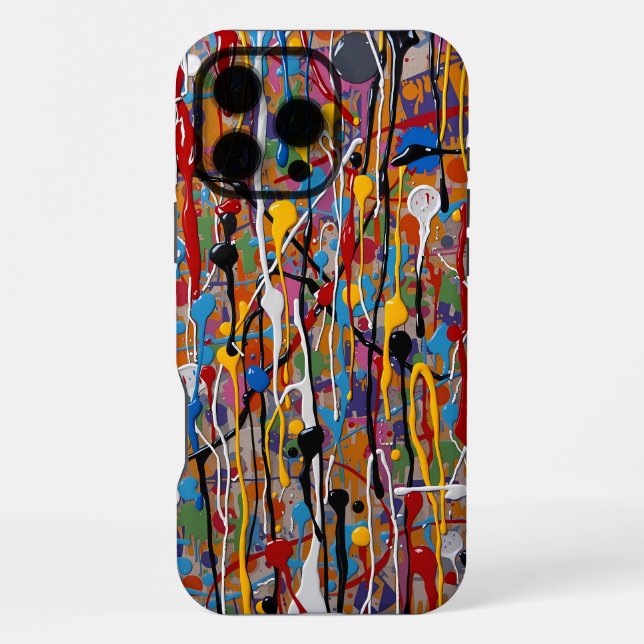 Coque iPhone Motif éclatant coloré (Verso)