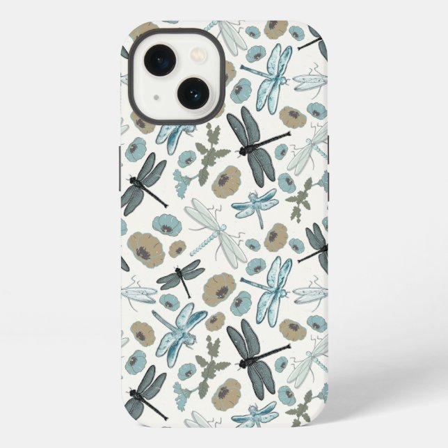 Coque iPhone Motif élégant de libellule (Verso)