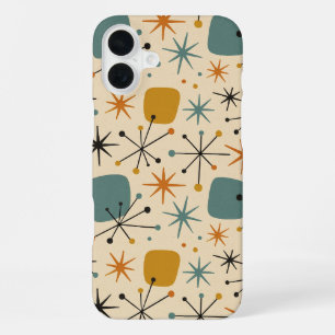 Coque iPhone 16 Plus Motif en étoileburst Modernité du milieu du siècle