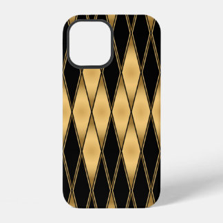 Coque iPhone 12 Motif en or et en noir